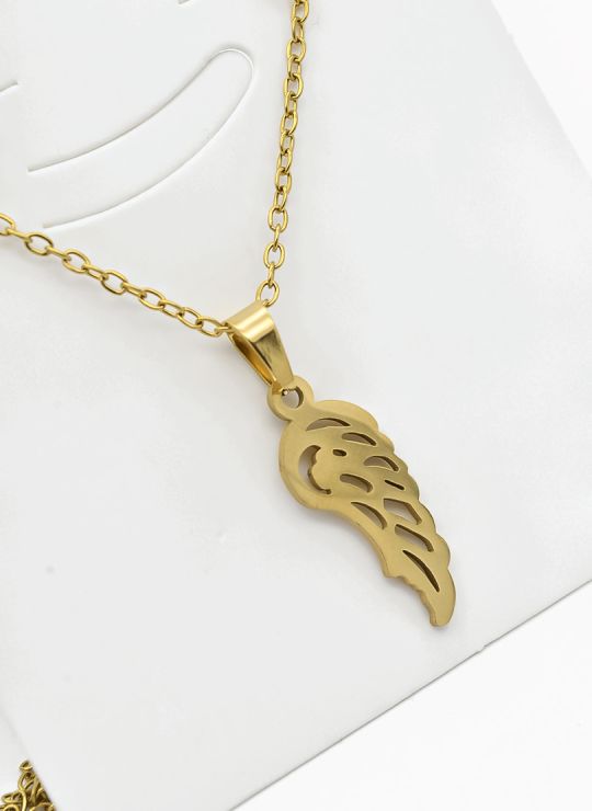 SET DE COLLAR, DIJE Y ARETES EN ACERO INOXIDABLE 316L