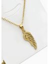 SET DE COLLAR, DIJE Y ARETES EN ACERO INOXIDABLE 316L