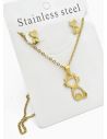 SET DE COLLAR, DIJE Y ARETES EN ACERO INOXIDABLE 316L