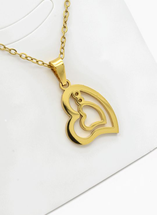 SET DE COLLAR, DIJE Y ARETES EN ACERO INOXIDABLE 316L