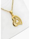 SET DE COLLAR, DIJE Y ARETES EN ACERO INOXIDABLE 316L