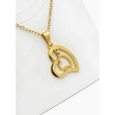 SET DE COLLAR, DIJE Y ARETES EN ACERO INOXIDABLE 316L