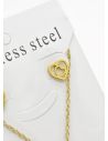 SET DE COLLAR, DIJE Y ARETES EN ACERO INOXIDABLE 316L