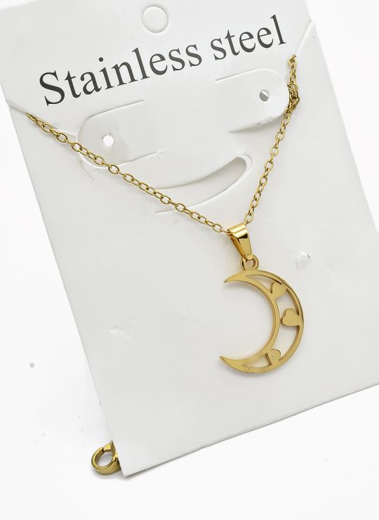 SET DE COLLAR, DIJE Y ARETES EN ACERO INOXIDABLE 316L
