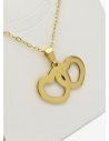 SET DE COLLAR, DIJE Y ARETES EN ACERO INOXIDABLE 316L