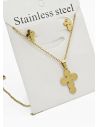 SET DE COLLAR, DIJE Y ARETES EN ACERO INOXIDABLE 316L