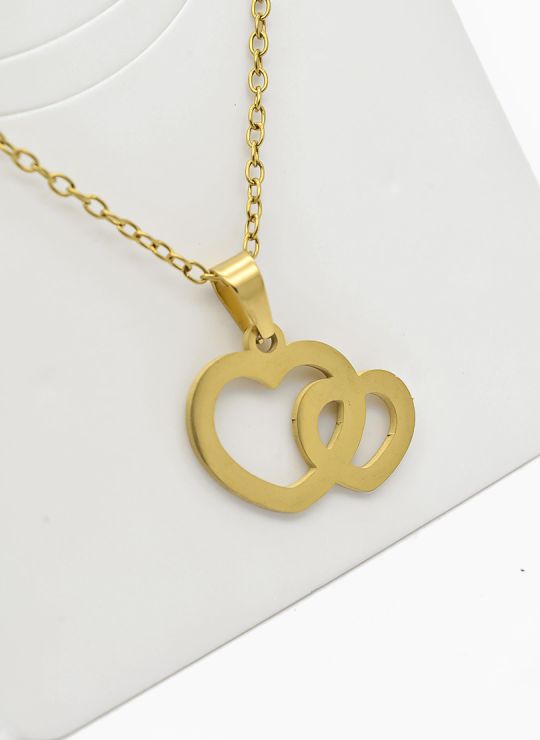 SET DE COLLAR, DIJE Y ARETES EN ACERO INOXIDABLE 316L