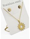 SET DE COLLAR, DIJE Y ARETES EN ACERO INOXIDABLE 316L