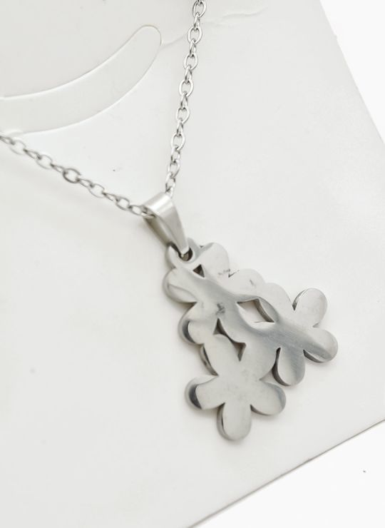SET DE COLLAR, DIJE Y ARETES EN ACERO INOXIDABLE 316L