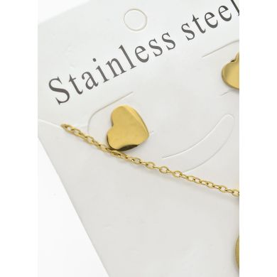SET DE COLLAR, DIJE Y ARETES EN ACERO INOXIDABLE 316L