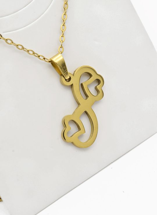 SET DE COLLAR, DIJE Y ARETES EN ACERO INOXIDABLE 316L