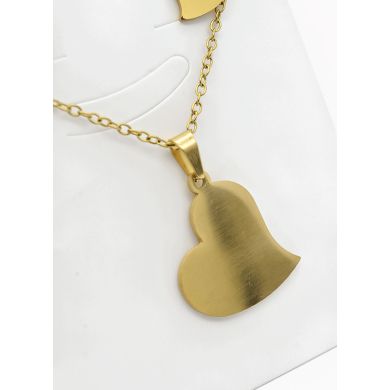 SET DE COLLAR, DIJE Y ARETES EN ACERO INOXIDABLE 316L