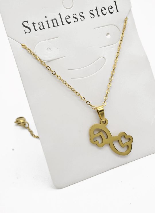 SET DE COLLAR, DIJE Y ARETES EN ACERO INOXIDABLE 316L