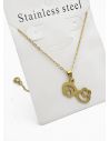 SET DE COLLAR, DIJE Y ARETES EN ACERO INOXIDABLE 316L