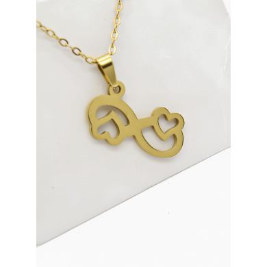 SET DE COLLAR, DIJE Y ARETES EN ACERO INOXIDABLE 316L