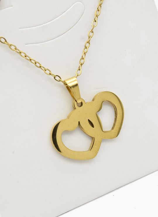 SET DE COLLAR, DIJE Y ARETES EN ACERO INOXIDABLE 316L