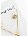 SET DE COLLAR, DIJE Y ARETES EN ACERO INOXIDABLE 316L