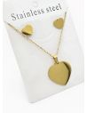 SET DE COLLAR, DIJE Y ARETES EN ACERO INOXIDABLE 316L