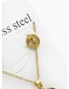 SET DE COLLAR, DIJE Y ARETES EN ACERO INOXIDABLE 316L