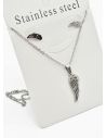 SET DE COLLAR, DIJE Y ARETES EN ACERO INOXIDABLE 316L