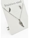 SET DE COLLAR, DIJE Y ARETES EN ACERO INOXIDABLE 316L