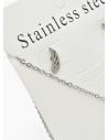 SET DE COLLAR, DIJE Y ARETES EN ACERO INOXIDABLE 316L