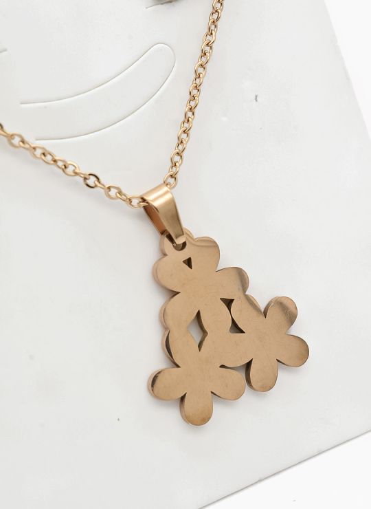 SET DE COLLAR, DIJE Y ARETES EN ACERO INOXIDABLE 316L