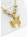 SET DE COLLAR, DIJE Y ARETES EN ACERO INOXIDABLE 316L