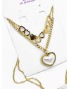 SET DE COLLAR, DIJE Y ARETES EN ACERO INOXIDABLE 316L