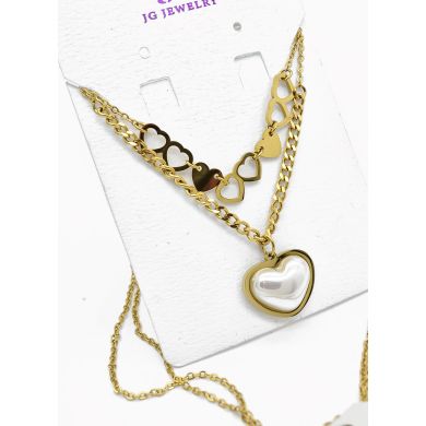 SET DE COLLAR, DIJE Y ARETES EN ACERO INOXIDABLE 316L