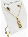SET DE COLLAR, DIJE Y ARETES EN ACERO INOXIDABLE 316L