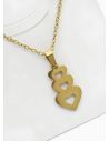 SET DE COLLAR, DIJE Y ARETES EN ACERO INOXIDABLE 316L