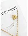 SET DE COLLAR, DIJE Y ARETES EN ACERO INOXIDABLE 316L