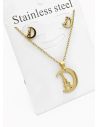SET DE COLLAR, DIJE Y ARETES EN ACERO INOXIDABLE 316L