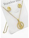 SET DE COLLAR, DIJE Y ARETES EN ACERO INOXIDABLE 316L