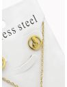 SET DE COLLAR, DIJE Y ARETES EN ACERO INOXIDABLE 316L