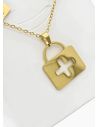SET DE COLLAR, DIJE Y ARETES EN ACERO INOXIDABLE 316L