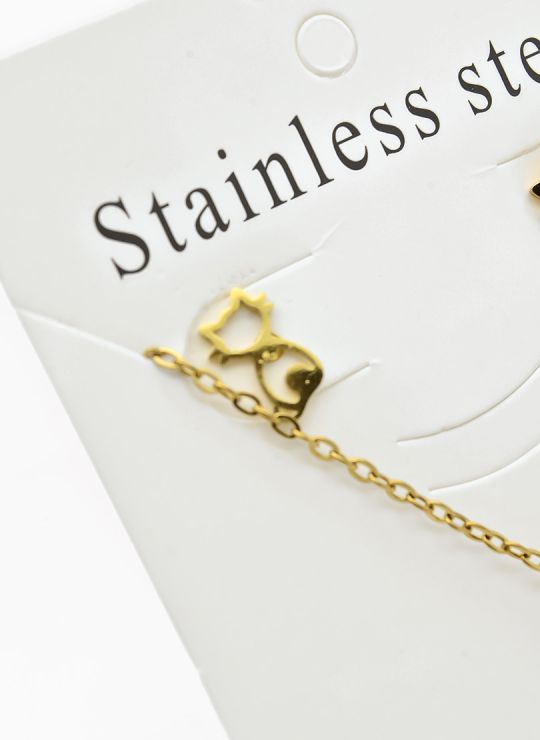 SET DE COLLAR, DIJE Y ARETES EN ACERO INOXIDABLE 316L