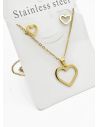 SET DE COLLAR, DIJE Y ARETES EN ACERO INOXIDABLE 316L