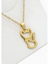 SET DE COLLAR, DIJE Y ARETES EN ACERO INOXIDABLE 316L