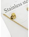 SET DE COLLAR, DIJE Y ARETES EN ACERO INOXIDABLE 316L