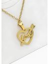 SET DE COLLAR, DIJE Y ARETES EN ACERO INOXIDABLE 316L