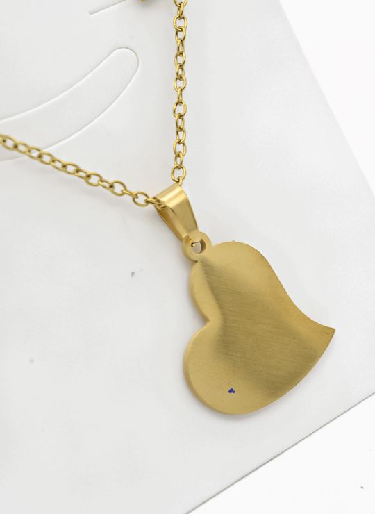 SET DE COLLAR, DIJE Y ARETES EN ACERO INOXIDABLE 316L