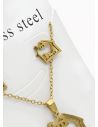 SET DE COLLAR, DIJE Y ARETES EN ACERO INOXIDABLE 316L