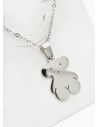 SET DE COLLAR, DIJE Y ARETES EN ACERO INOXIDABLE 316L