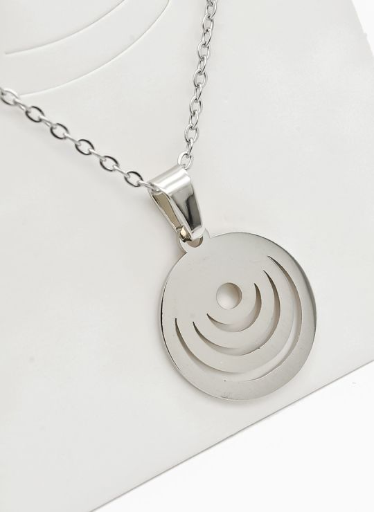 SET DE COLLAR, DIJE Y ARETES EN ACERO INOXIDABLE 316L