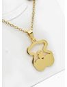 SET DE COLLAR, DIJE Y ARETES EN ACERO INOXIDABLE 316L