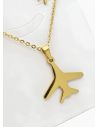 SET DE COLLAR, DIJE Y ARETES EN ACERO INOXIDABLE 316L