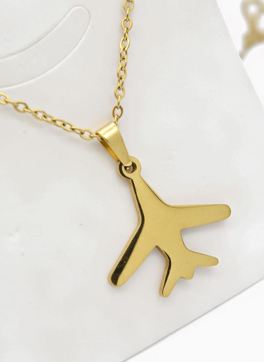 SET DE COLLAR, DIJE Y ARETES EN ACERO INOXIDABLE 316L