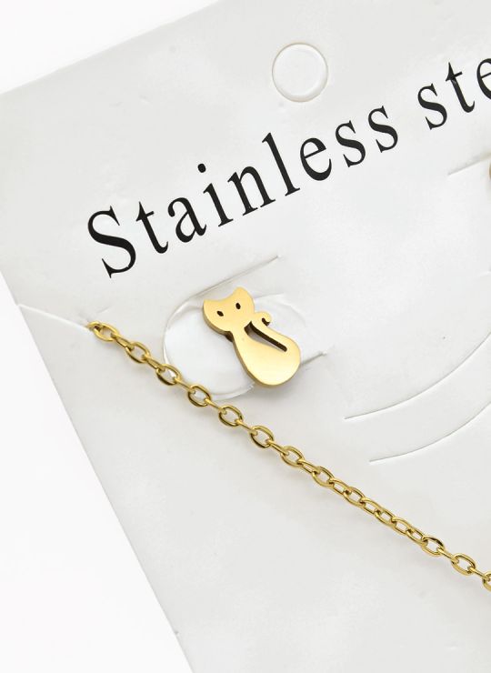SET DE COLLAR, DIJE Y ARETES EN ACERO INOXIDABLE 316L